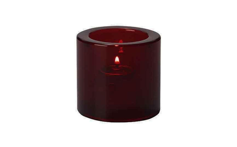  Thick Round Votive Red (Box of 12)