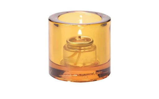  Thick Round Votive Amber (Box of 12)