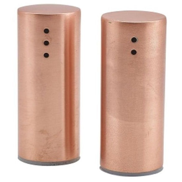 Copper Plated Straight Sided Salt & Pepper Set 7.5cm