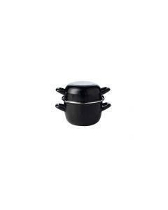17.5 cl Mussel Casserole Dish and Cover (Black) (Box of 6)