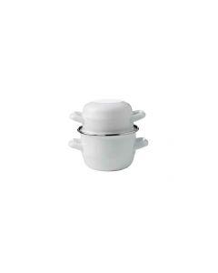 17.5 cl Mussel Casserole Dish and Cover (White) (Box of 6)