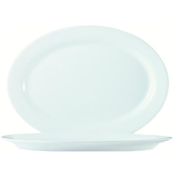 Arcoroc Restaurant Opal Dinnerware Oval Plate (32cm) (12.6") (Pack of 24)