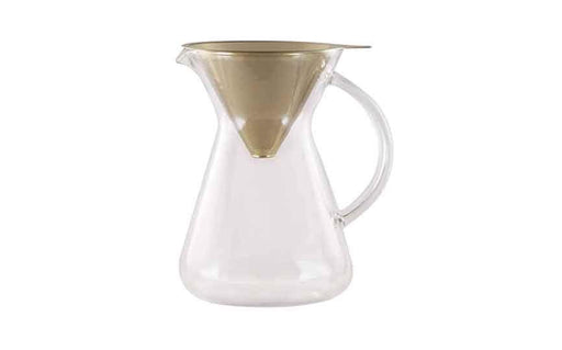 12 cl (60 oz) Glass Slow Coffee Maker Gold coloured 0.6L (Box of 1)