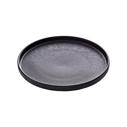 580 cl Nara Black - Stoneware Nara Black Flat Round Plate (Box of 6)