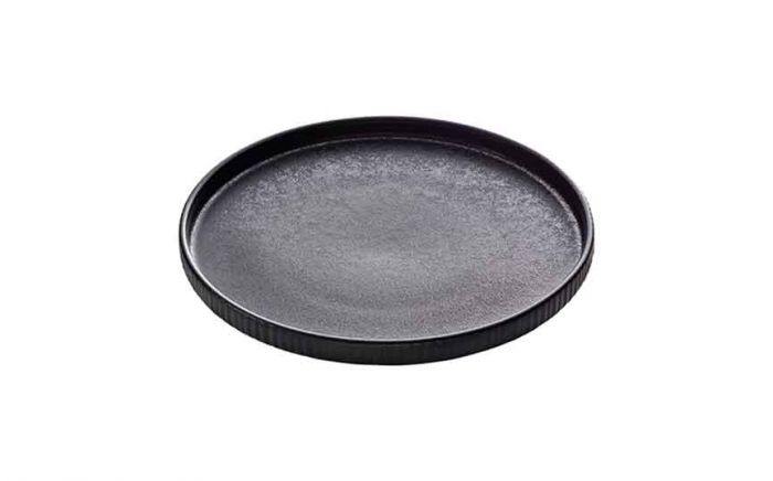 900 cl Nara Black - Stoneware Nara Black Flat Round Plate (Box of 6)