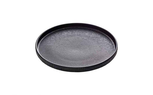 900 cl Nara Black - Stoneware Nara Black Flat Round Plate (Box of 6)