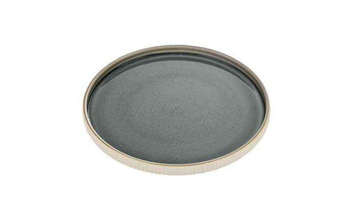 890 cl Nara Grey - Stoneware Nara Grey Flat Round Plate (Box of 6)