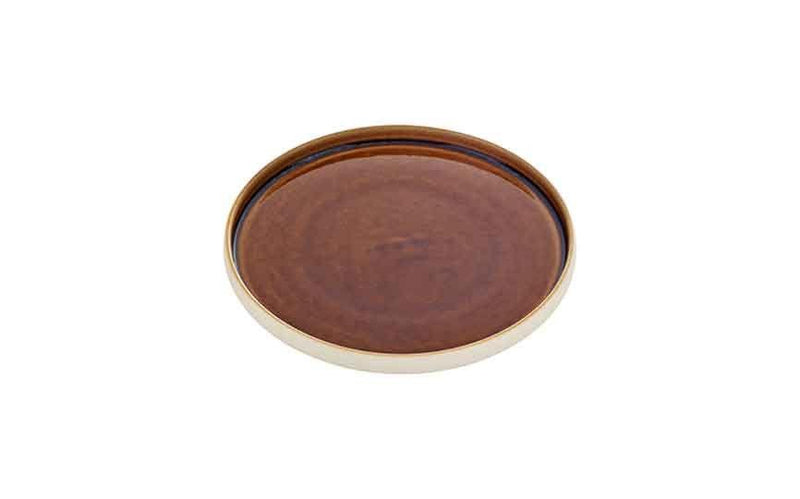 560 cl Nara Brown - Stoneware Nara Brown Flat Round Plate (Box of 6)