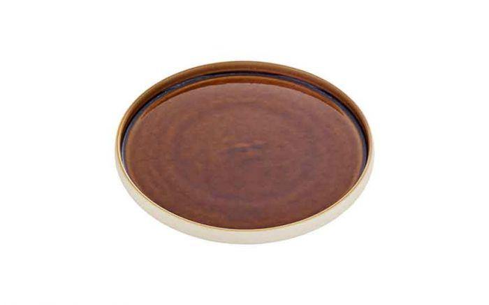 890 cl Nara Brown - Stoneware Nara Brown Round Flat Plate (Box of 6)