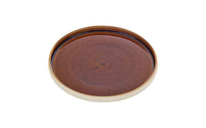 890 cl Nara Brown - Stoneware Nara BrownRound Flat Plate (Box of 6)