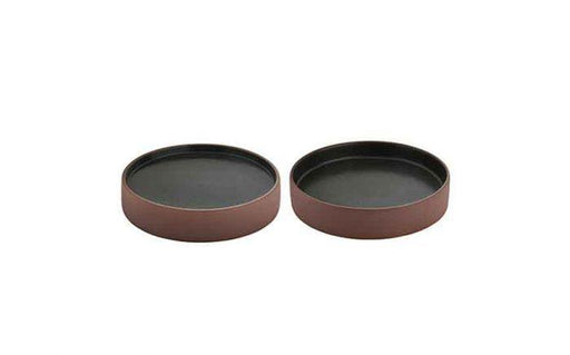 900 cl 2in1 Artisan Brown-Black 2 in 1 Plate Flat/Deep 21cm (Box of 1)