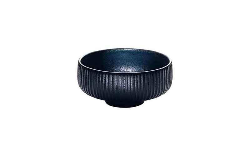 71 cl (580 oz) Nara Black - Stoneware Nara Black Relief Round Bowl (Box of 6)