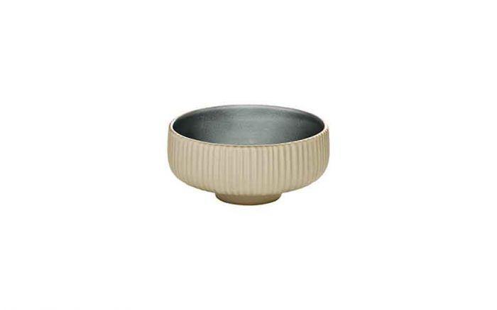33 cl (300 oz) Nara Grey - Stoneware Nara Grey Relief Round Bowl (Box of 6)