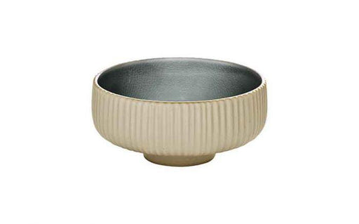 146 cl (990 oz) Nara Grey - Stoneware Nara Grey Relief Round Bowl (Box of 6)