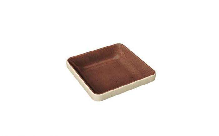 9 cl (8 oz) Nara Brown - Stoneware Nara Brown Flat Square Bowl (Box of 6)