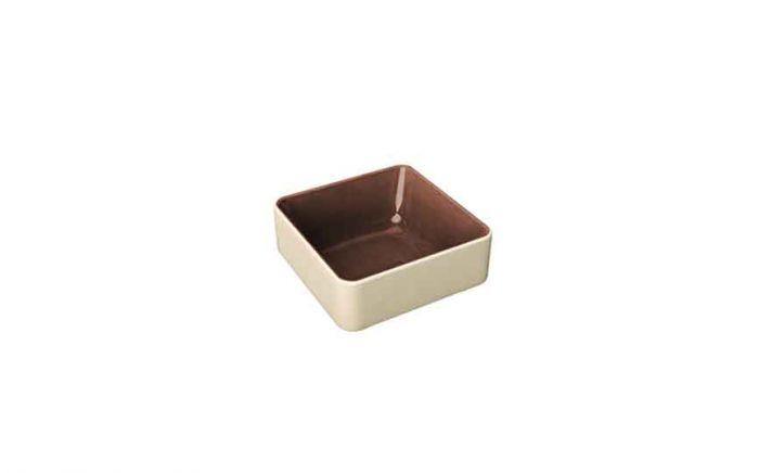9 cl (19 oz) Nara Brown - Stoneware Nara Brown Deep Square Bowl (Box of 6)