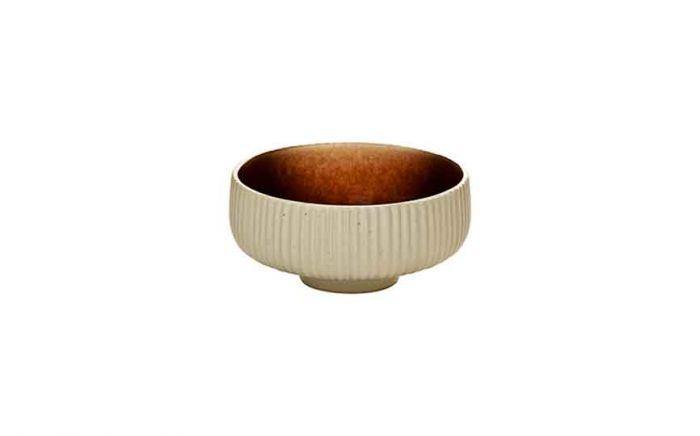 33 cl (300 oz) Nara Brown - Stoneware Nara Brown Relief Round Bowl (Box of 6)