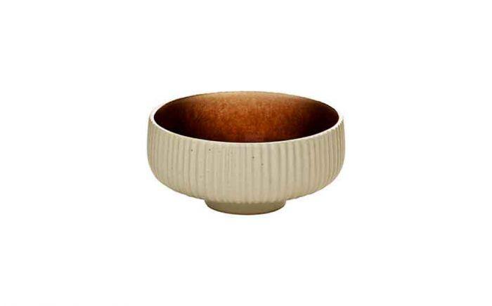 71 cl (540 oz) Nara Brown - Stoneware Nara Brown Relief Round Bowl (Box of 6)