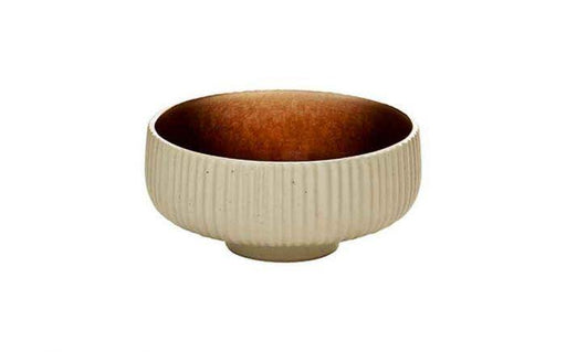 146 cl (990 oz) Nara Brown - Stoneware Nara Brown Relief Round Bowl (Box of 6)