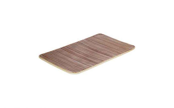 30 cl (1 oz) Nara Brown - Stoneware Nara Brown Relief Rectangular Platter (Box of 6)
