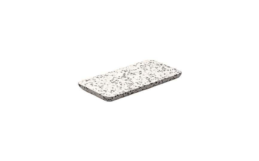 18 cl (405 oz) Natural Stone Terrazzo Dark Rectangular Platter (Box of 1)