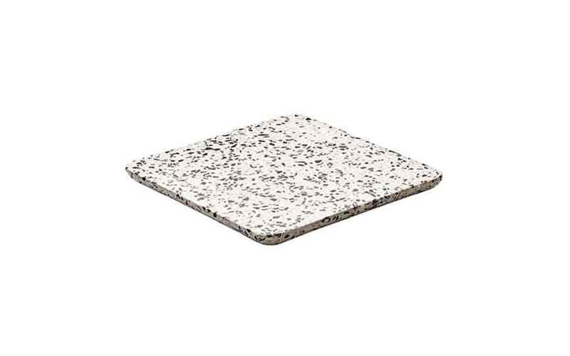 18 cl (836 oz) Natural Stone Terrazzo Dark Square Platter (Box of 1)