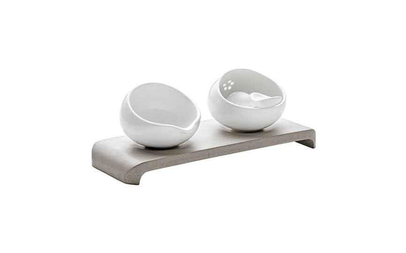 23 cl (750 oz) Natural Stone Concrete and Porcelain Condiment Server (Box of 1)