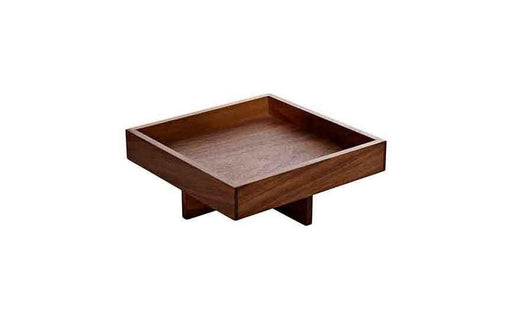 18 cl (327 oz) Wood Ananti Walnut Square Box in 4cm Stand (Box of 1)