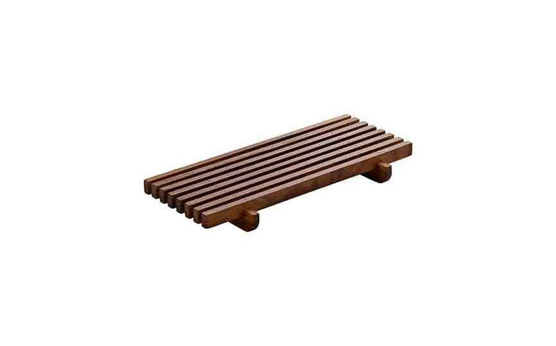 18 cl (58 oz) Wood Walnut Rectangular Crumb Grid (Box of 2)