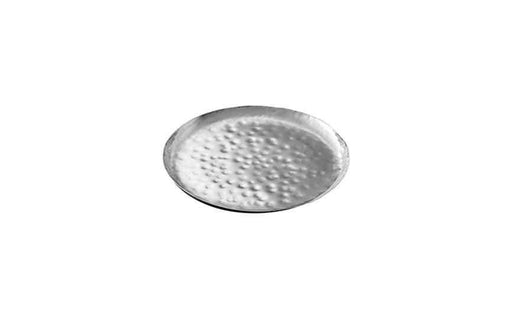 192 cl Stainless Steel Stainless Steel Flat Round Hammered Plate (Box of 6)
