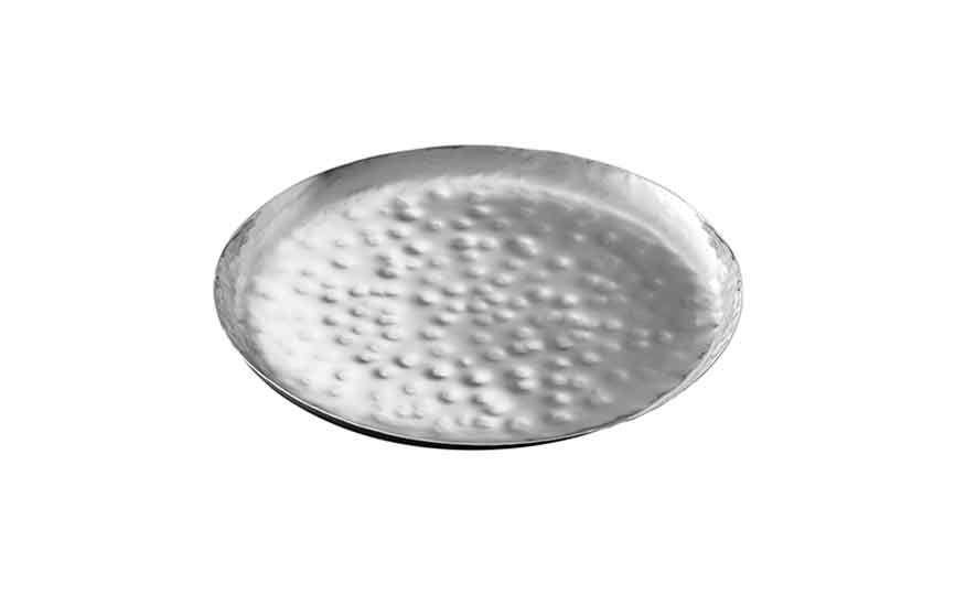 403 cl Stainless Steel Stainless Steel Flat Round Hammered Plate (Box of 6)