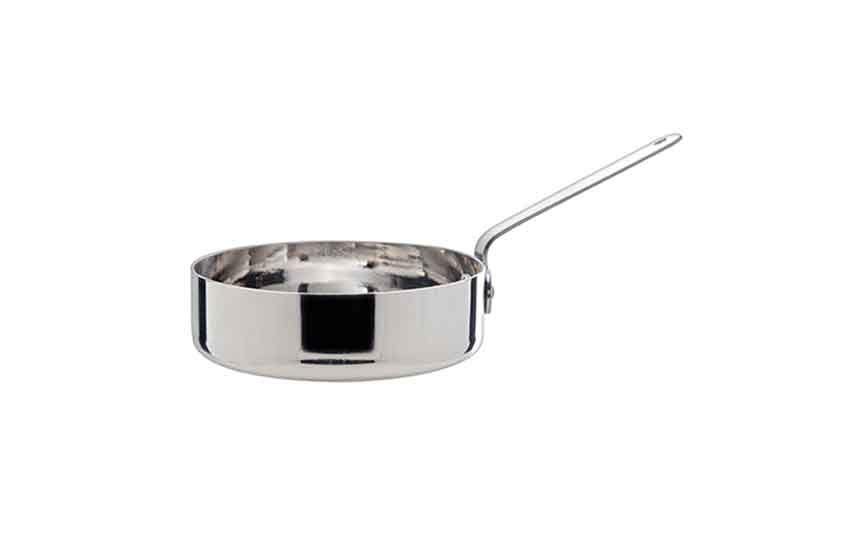 10 cl (22 oz) Stainless Steel Stainless Steel Mini Frying Pan with Handle (Box of 4)