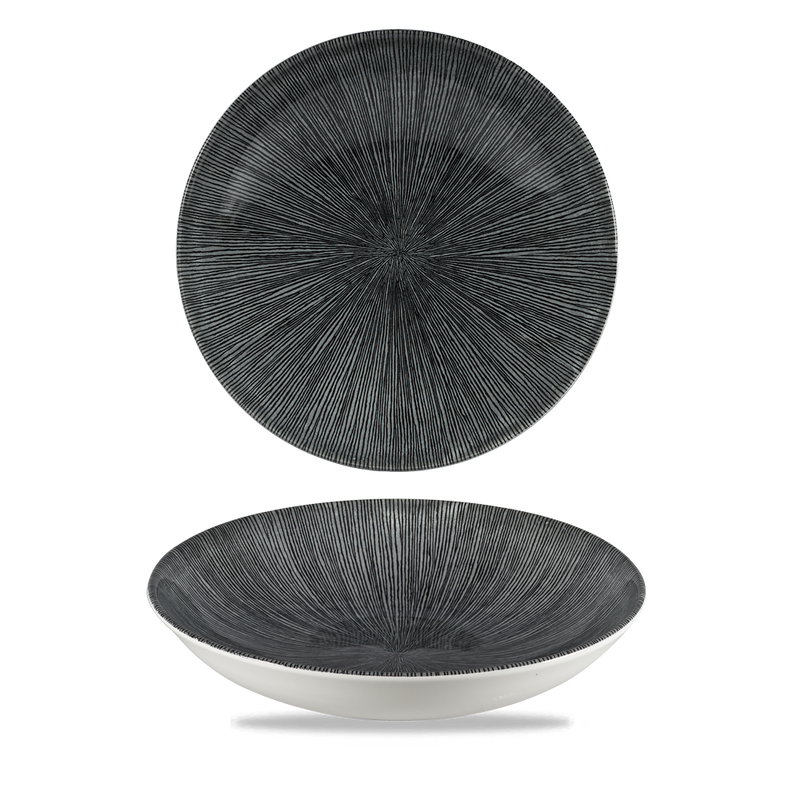 Studio Prints Agano Black Evolve Coupe Bowl 9.75" Box 12
