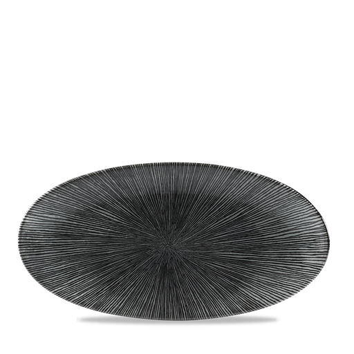 Studio Prints Agano Black Oval Chefs Plate 11 4/5X5 3/4" Box 12