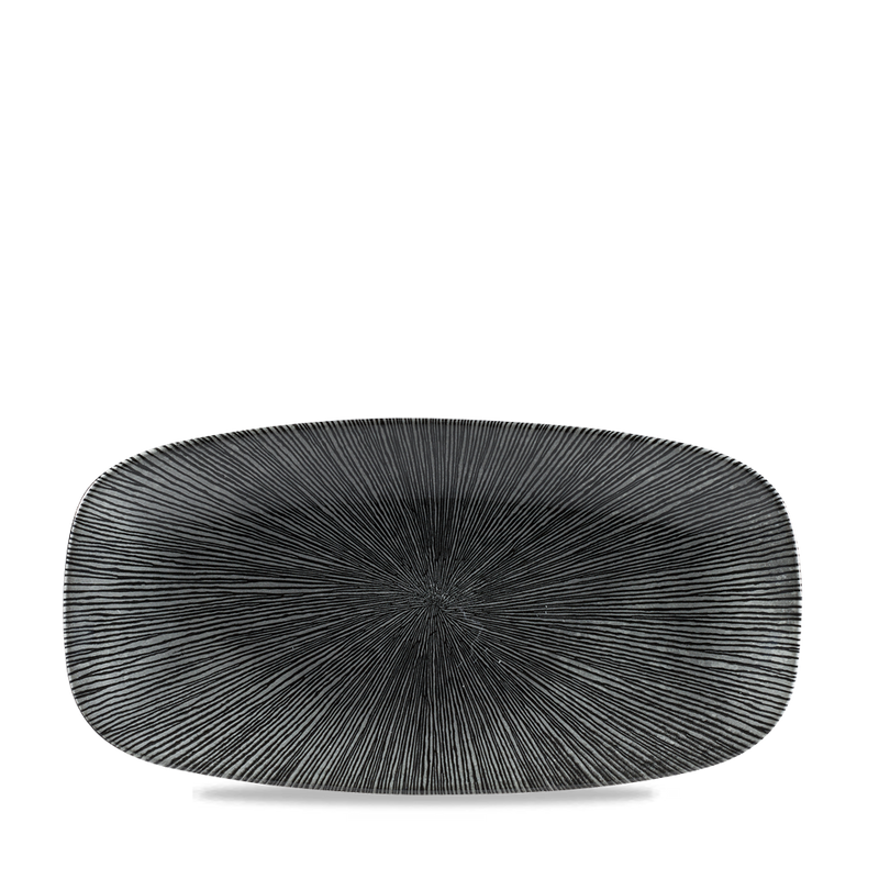 Studio Prints Agano Black  Chefs Oblong Plate 11 3/4X6" Box 12