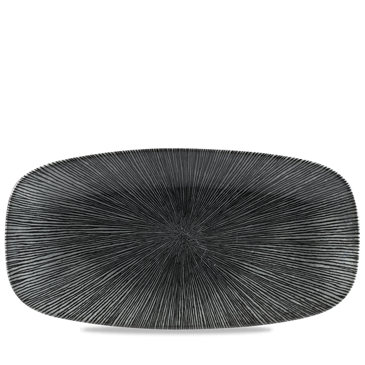 Studio Prints Agano Black  Chefs Oblong Plate 13 7/8X7 3/8" Box 6