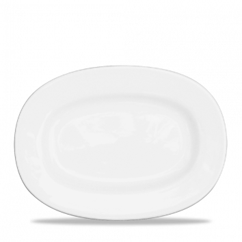 Alchemy Mono Rimmed Oval Plate 11" Box 6