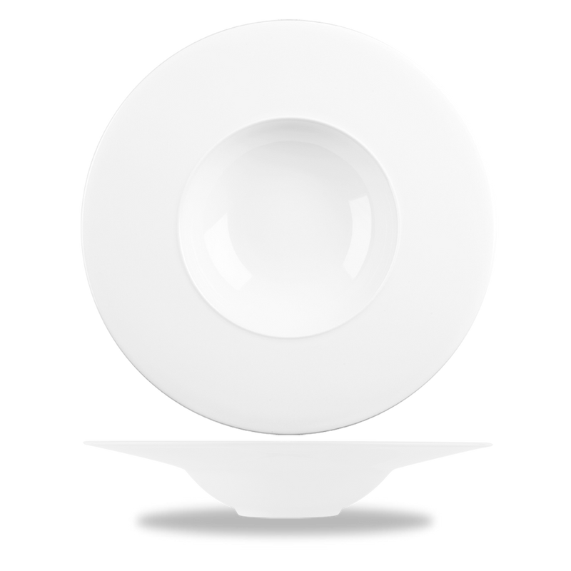 Alc Ambience White Medium Rim Bowl 11" Box 6