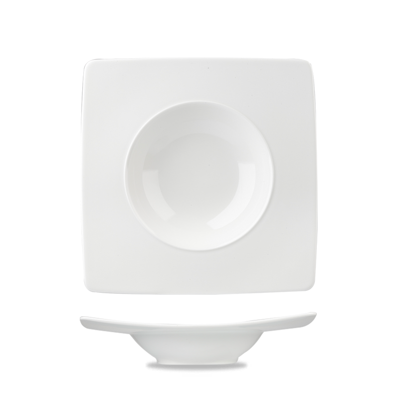Alc Ambience White  Square Bowl 10.50" Box 6