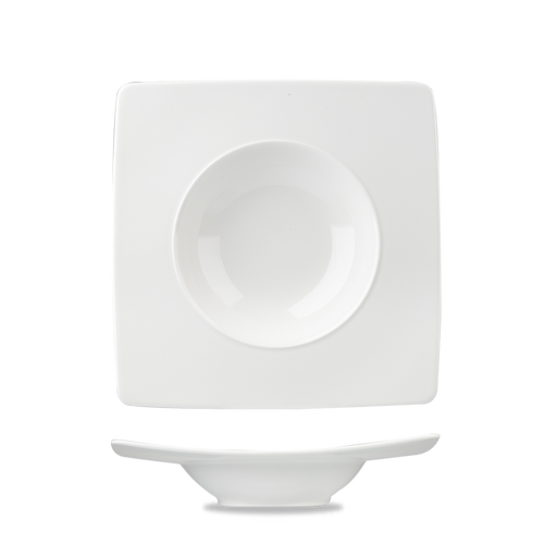 Alc Ambience White  Square Bowl 10.50" Box 6