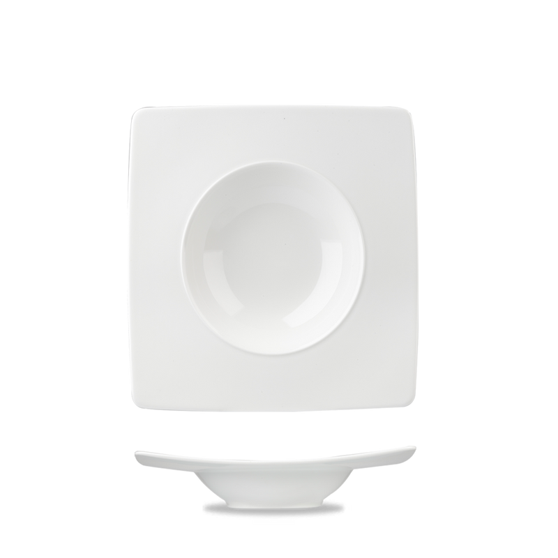 Alc Ambience White  Square Bowl 8.25" Box 6