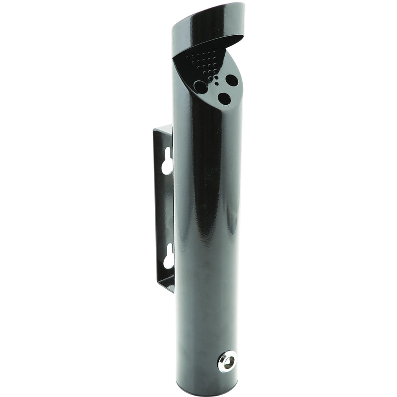 Cylinder Wall-Mounted Black Ashtray 46X7.5cm