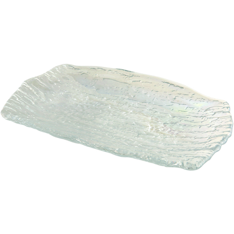 Glacier Rectangular Glass Plate 27 X 16cm