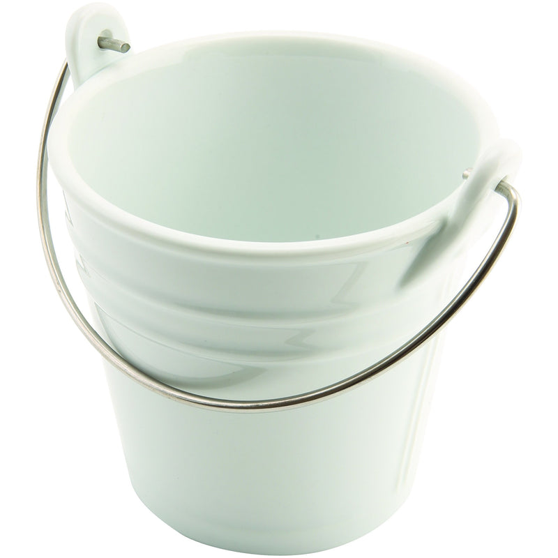 Ceramic Bucket W/ St/St Handle 11cm Dia