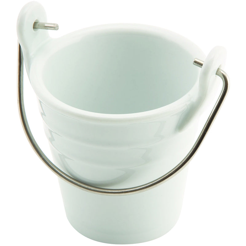 Ceramic Bucket W/ St/St Handle 6.5cm Dia