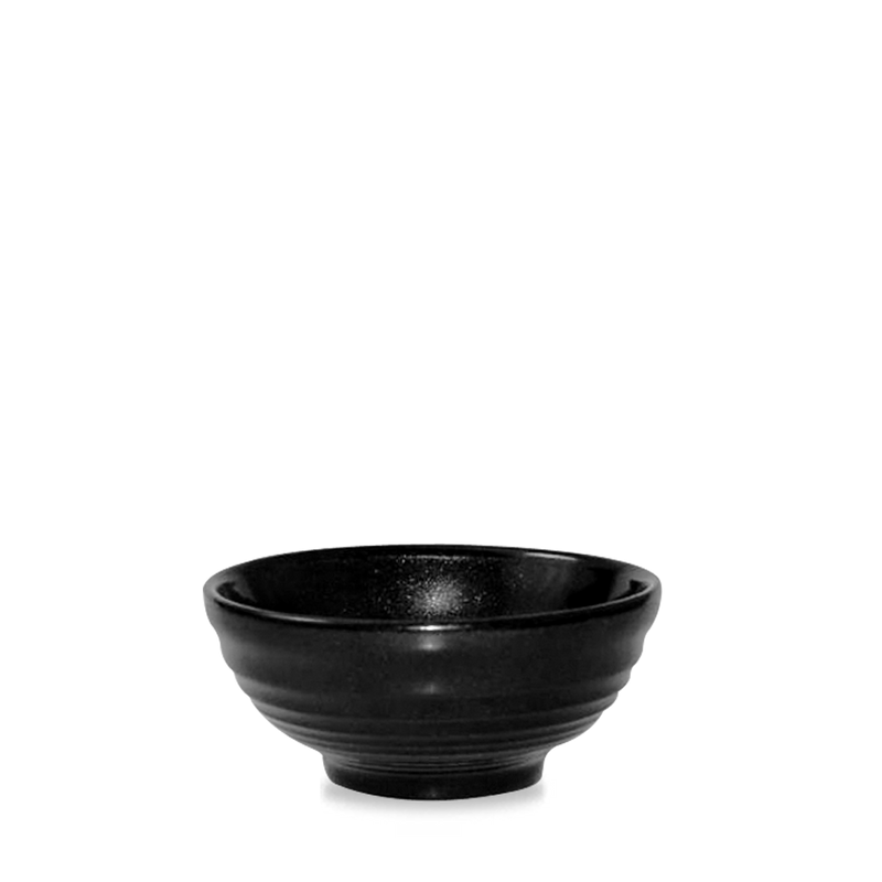 Metallic Black Ripple Snack Bowl 10Oz Box 12
