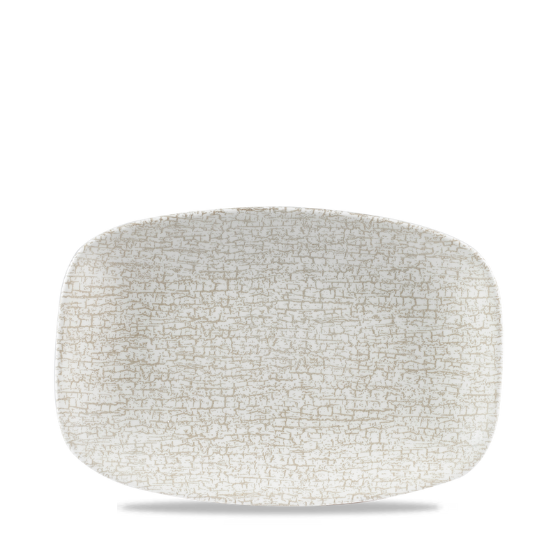 Breccia Agate Grey  Chefs Oblong Plate 9.35"X6.2" Box 12