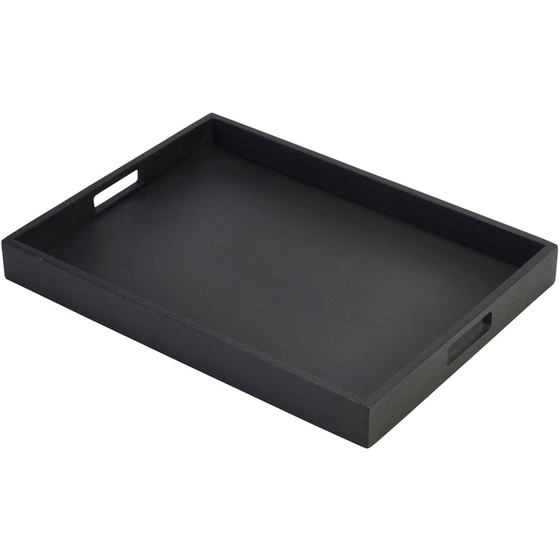Solid Black Butlers Tray 44 x 32 x 4.5cm