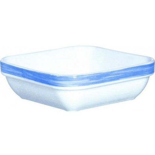Arcoroc Brush Blue Opal Dinnerware  Blue Square Multi Purpose Dish(11cm)(4.3") (Box of 36) - Smashing Supplies