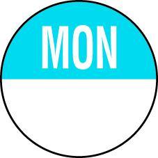 19mm Monday Removable Day Dots (1000)